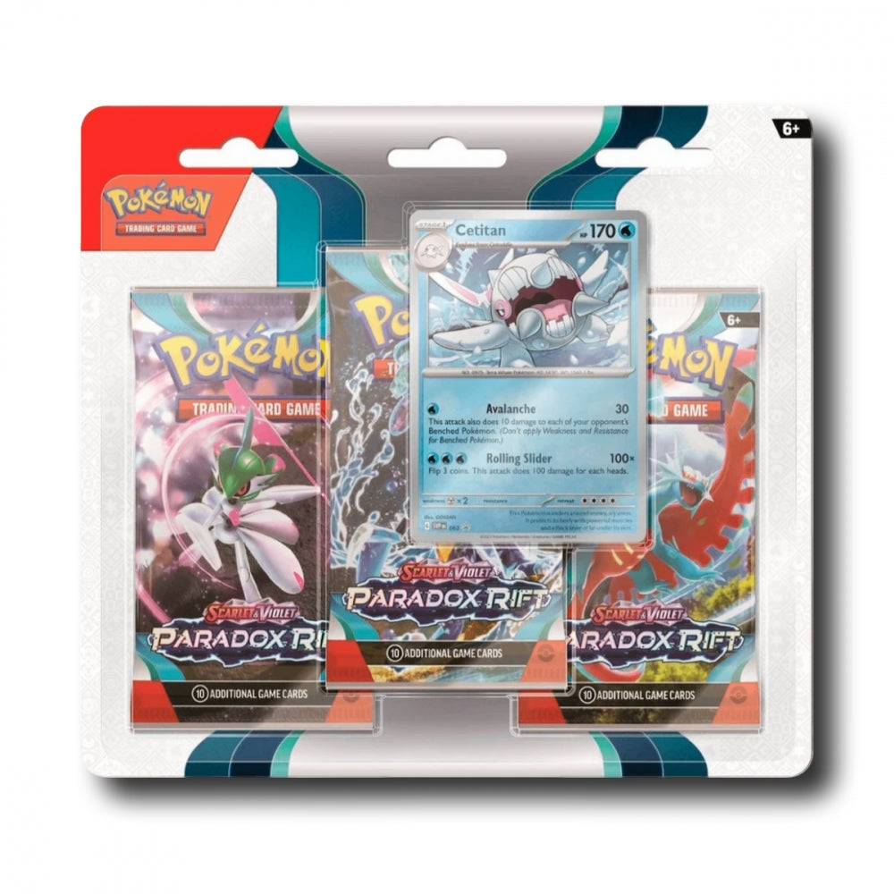Pokémon Paradox Rift 3-Pack Blister med 3 boosterpakker og promo-kort
