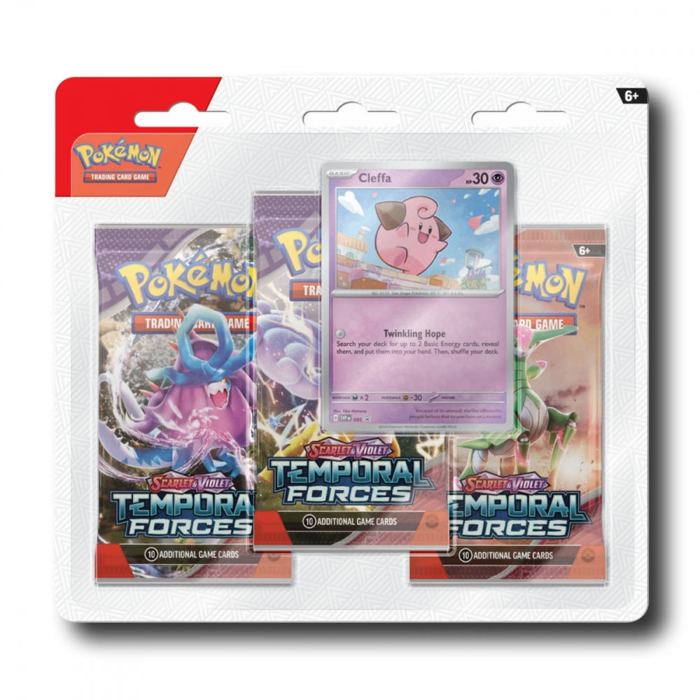 Pokémon Temporal Forces 3-Pack Blister med 3 boosterpakker og promo-kort
