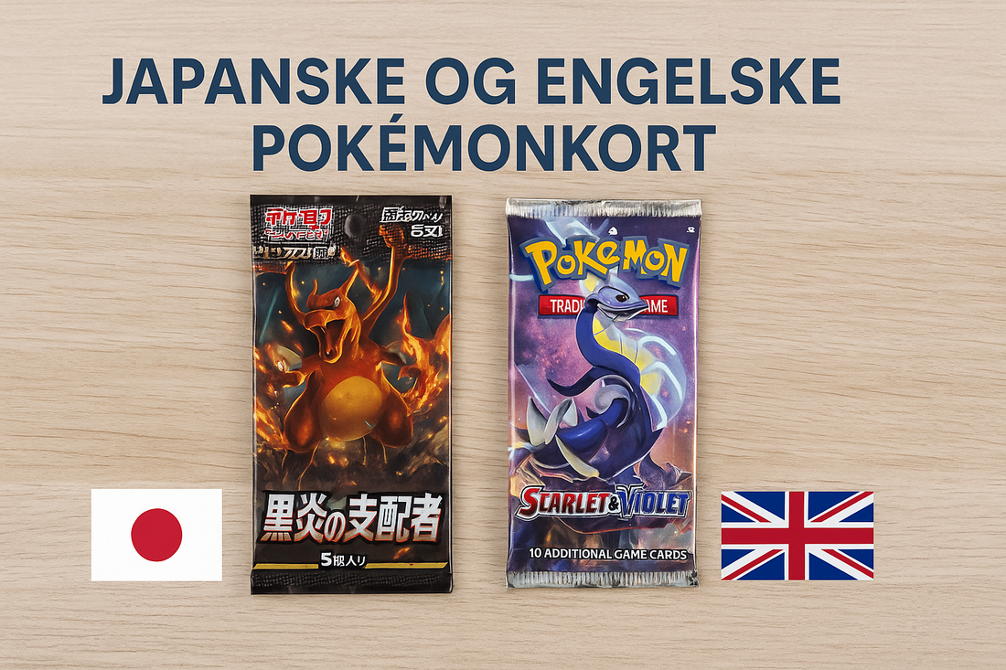 Japanske og engelske Pokémon-boosterpakker side om side – Cardchimp