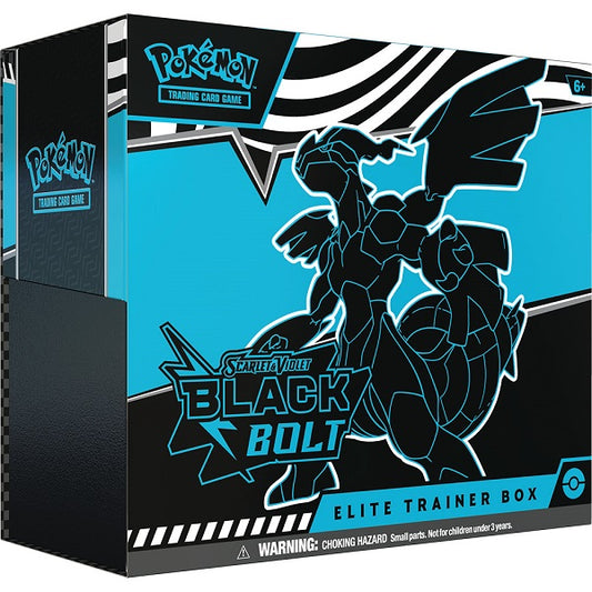 Pokémon Black Bolt Elite Trainer Box – booster packs, promo og tilbehør