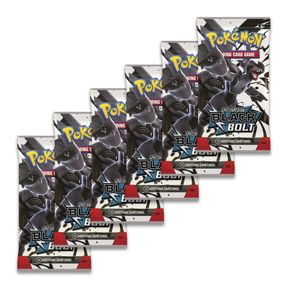 Pokémon Black Bolt – Booster Bundle med 6 engelske boosterpakker. | Cardchimp.no