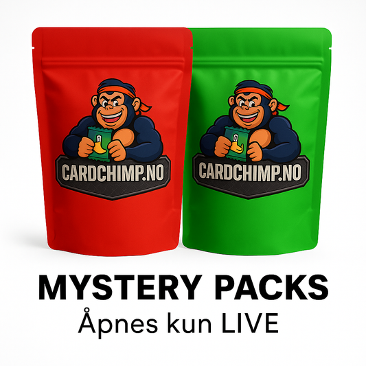 CARDCHIMP MYSTERY PACK – ÅPNES KUN LIVE
