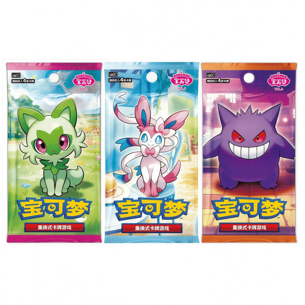 Pokémon Gem Pack Badge Set – Kinesisk