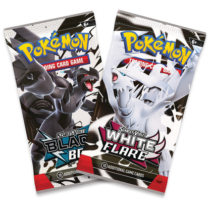 Pokémon Black Bolt / White Flare – Mini Tin med 2 engelske boosterpakker.