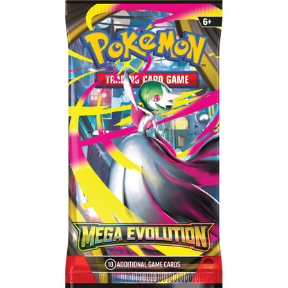 Pokémon Mega Evolution boosterpakke – engelsk pakke med 10 kort fra Mega-serien.