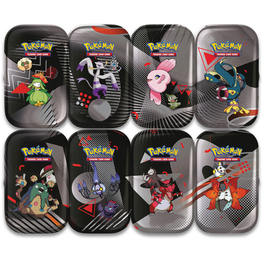 Pokémon Black Bolt / White Flare – Mini Tin med 2 engelske boosterpakker.