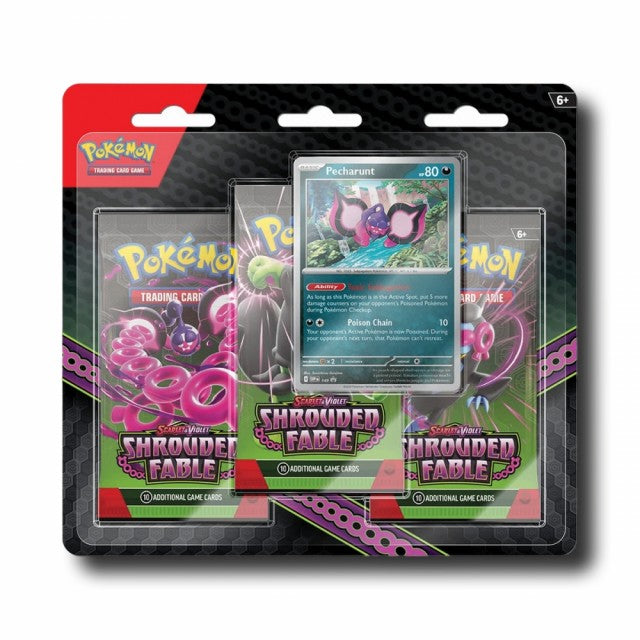 Pokemon Shrouded Fable 3-Pack Blister med 3 boosterpakker og promo-kort