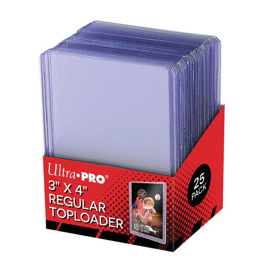 Ultra Pro Standard Toploader – 25 pakning for beskyttelse av Pokémon- og samlekort.
